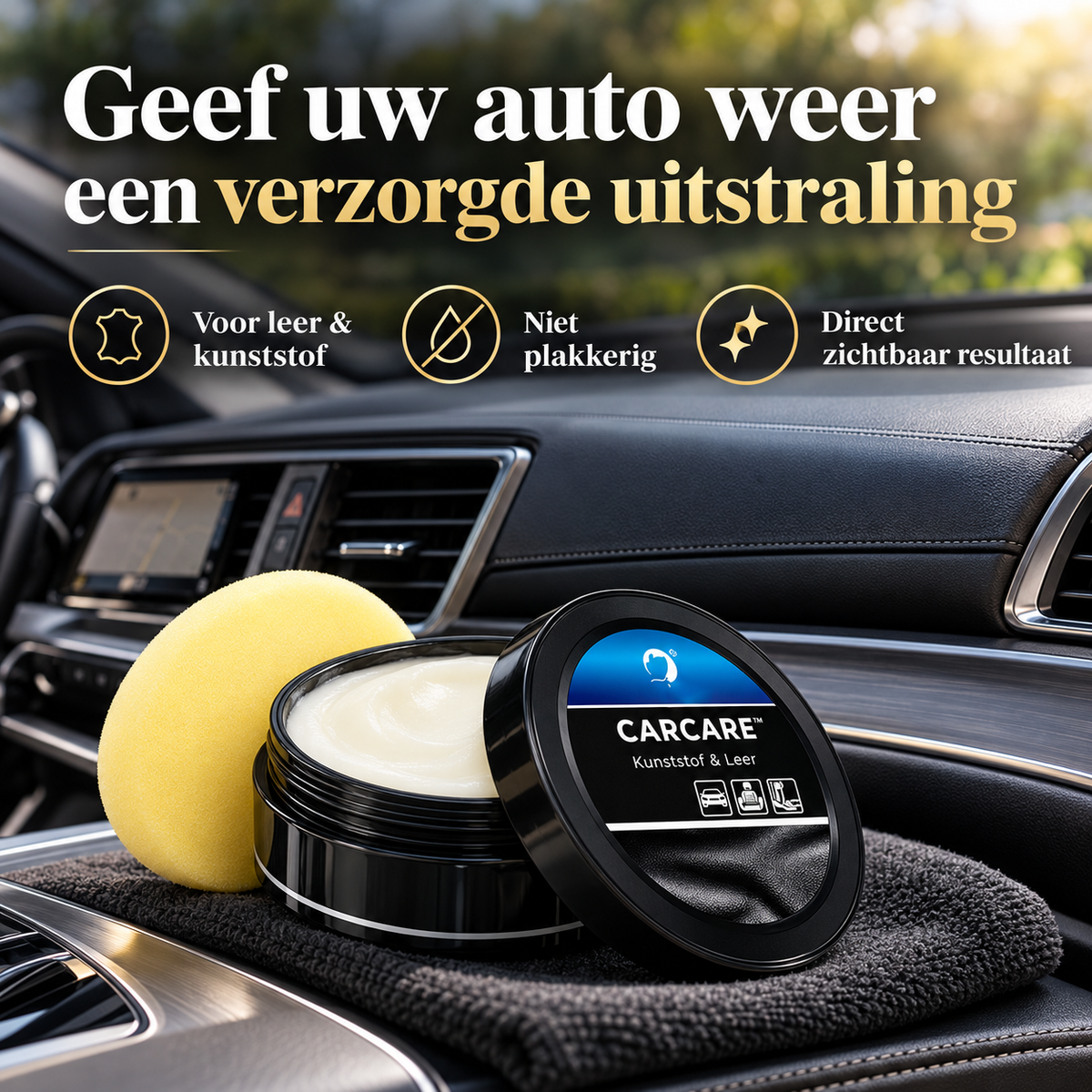 CarCare™ | Laat dof leer en kunststof er weer verzorgd en diep van kleur uitzien | 1+1 gratis