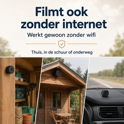 MiniCam™ | Live meekijken én opnemen zonder wifi of stroom