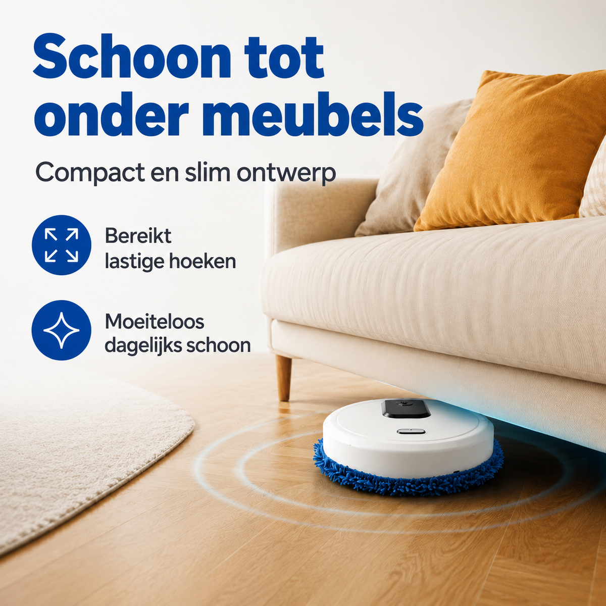 Moppy™ 4in1 slimme huishoudrobot | Nooit meer zelf de vloer schoonmaken!