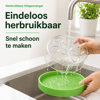 FlyTrap™ | De slimme, herbruikbare vliegenvanger voor een vliegvrij huis | 1+1 gratis