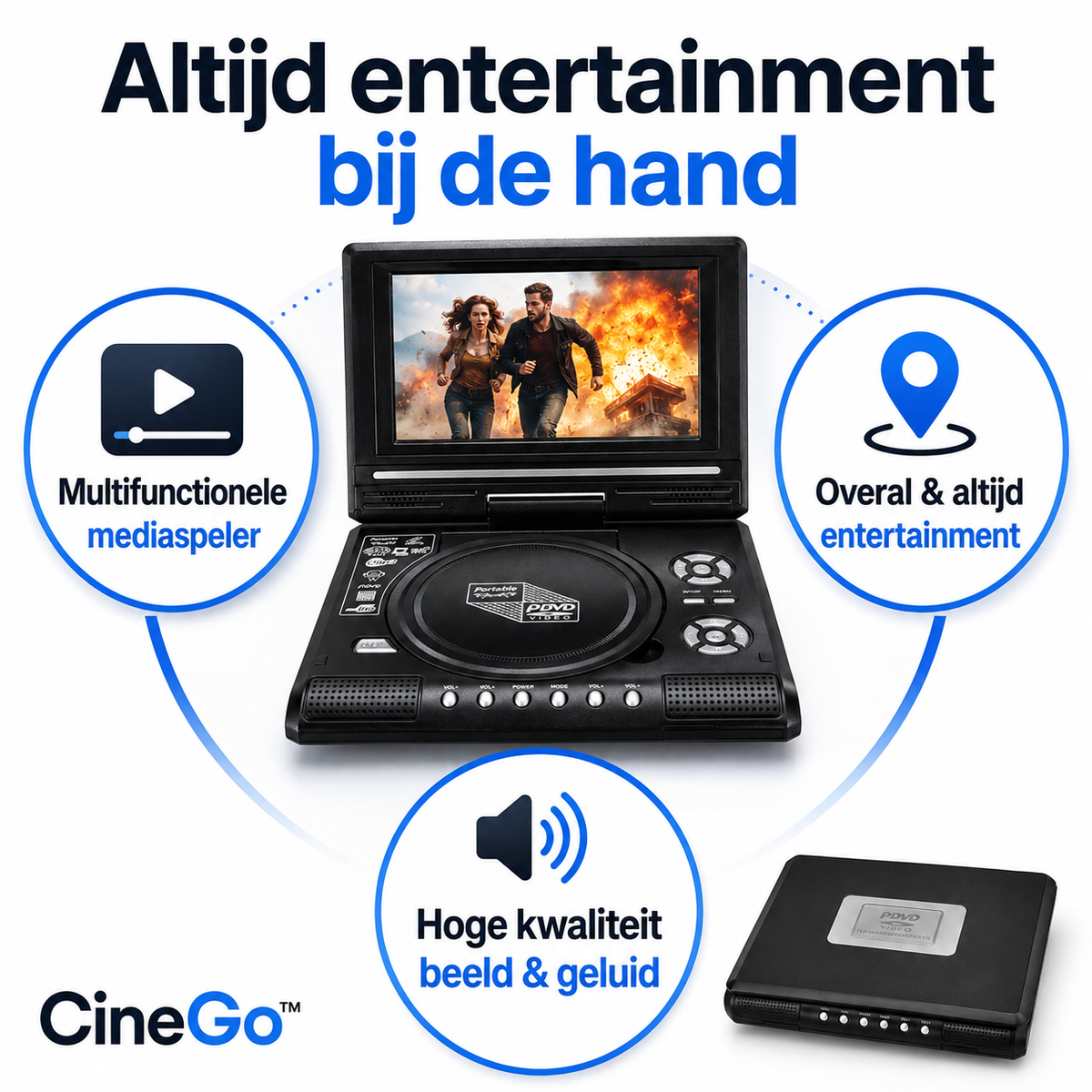 CineGo™ | Bekijk uw DVD’s overal, zonder internet