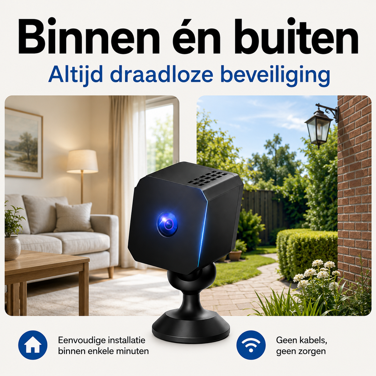 SafeCam Pro™ | Altijd beveiligd – zelfs zonder internet of stroom