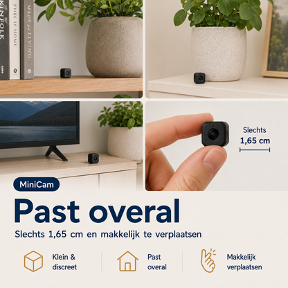 MiniCam™ | Live meekijken én opnemen zonder wifi of stroom
