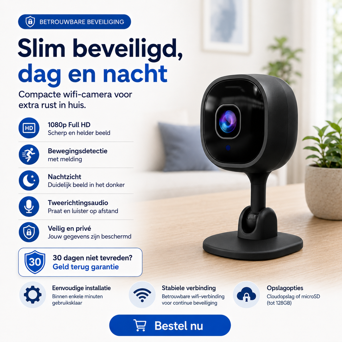 FlexCam™ Pro | Maximale beveiliging, overal werkend zonder stroom of wifi!