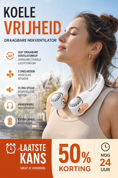 NeckBreeze™ | Uw Persoonlijke Verkoeling Waar U Ook Bent