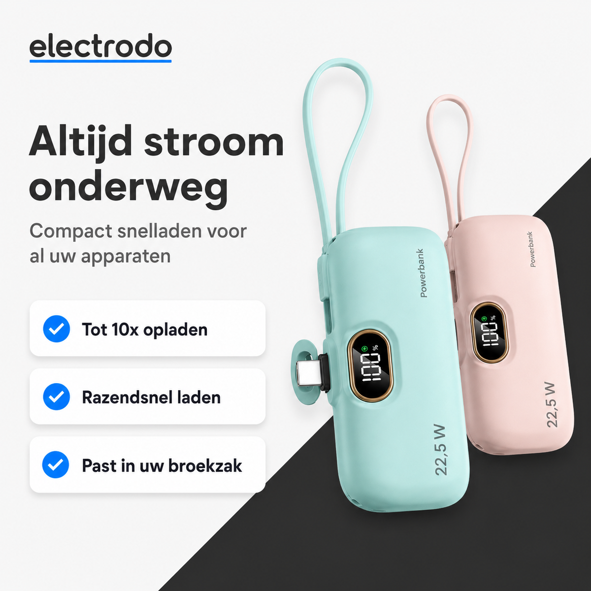 PowerPod™ | Dagenlang batterij zonder stopcontact