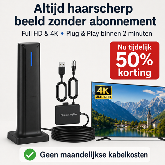 EaroTV 4K | Krijg gratis HD-zenders zonder kabel, smart-tv of Wi-Fi
