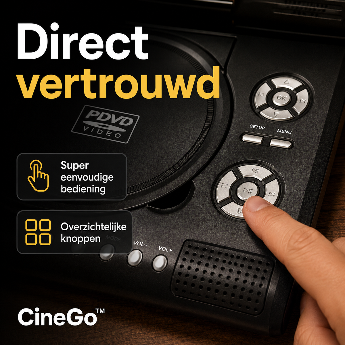 CineGo™ | Bekijk uw DVD’s overal, zonder internet