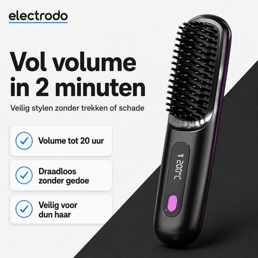 Nuvolo Brush Pro™ | Zeg vaarwel tegen plat haar: de hele dag lift en glans zonder schade!