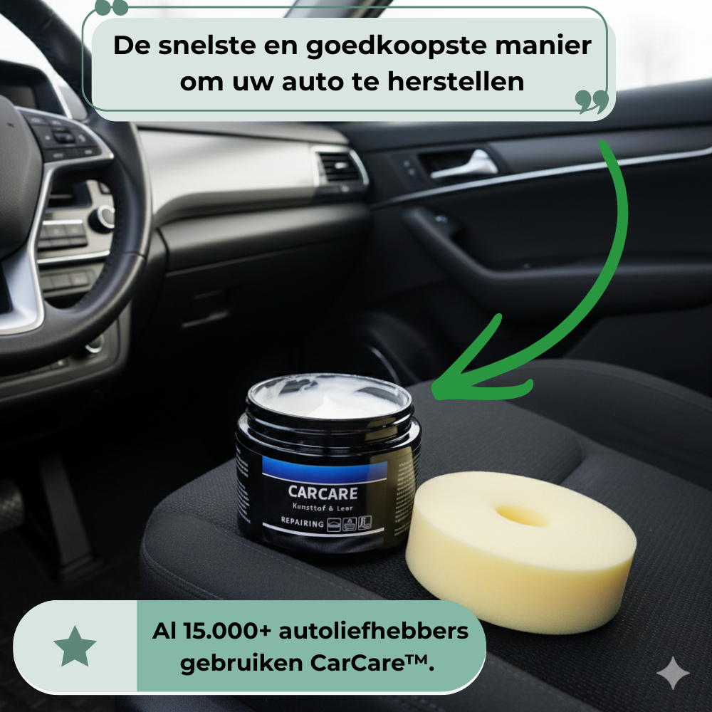 CarCare™ | Laat dof leer en kunststof er weer verzorgd en diep van kleur uitzien | 1+1 gratis