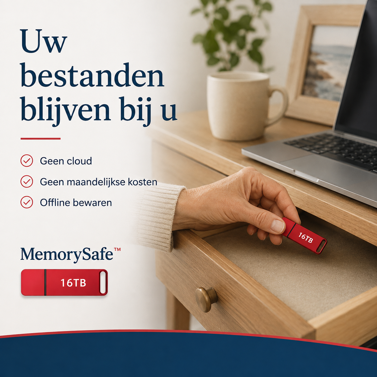 MemorySafe™ | Extra opslag voor telefoon, tablet & laptop