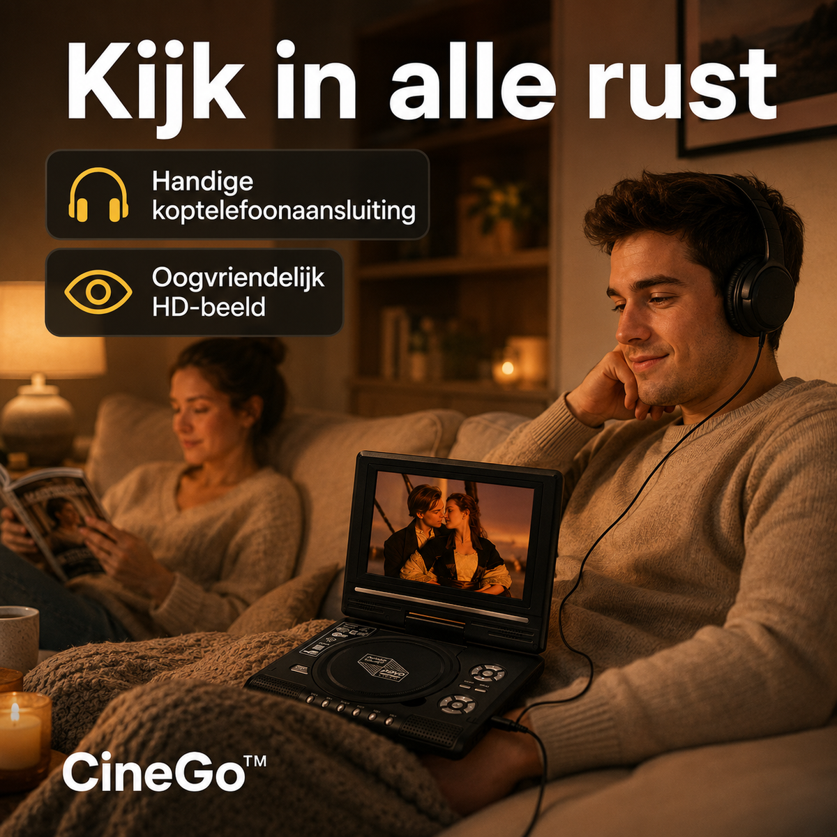 CineGo™ | Bekijk uw DVD’s overal, zonder internet