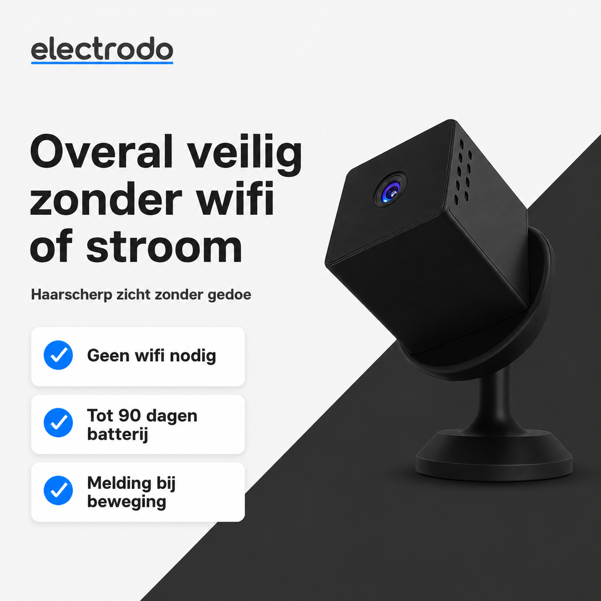 SafeCam Pro™ | Altijd beveiligd – zelfs zonder internet of stroom