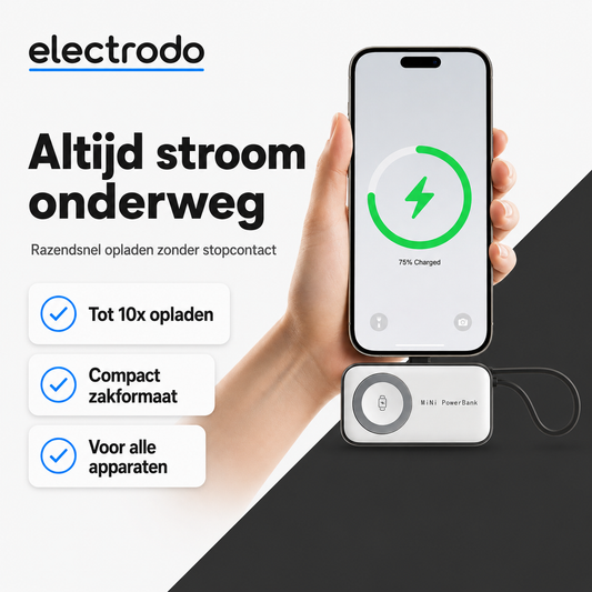 PowerCharge™ | Dagenlang een volle batterij, zonder stroom!