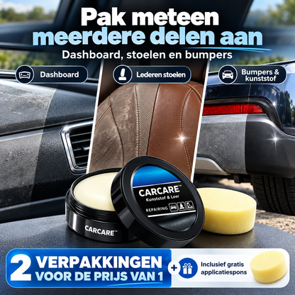 CarCare™ | Laat dof leer en kunststof er weer verzorgd en diep van kleur uitzien | 1+1 gratis