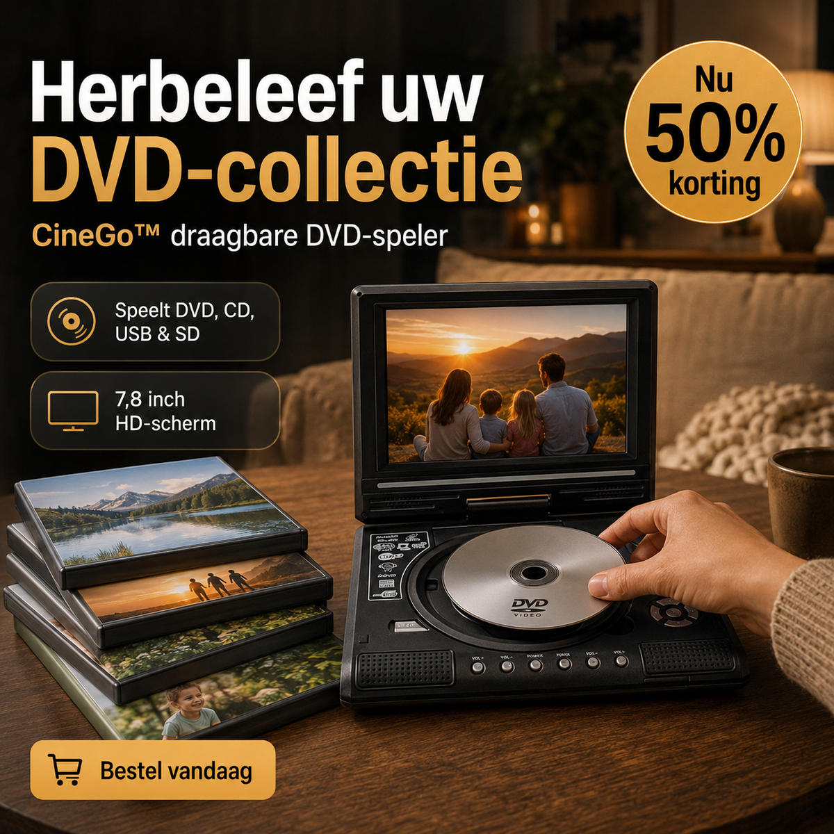 CineGo™ | Bekijk uw DVD’s overal, zonder internet
