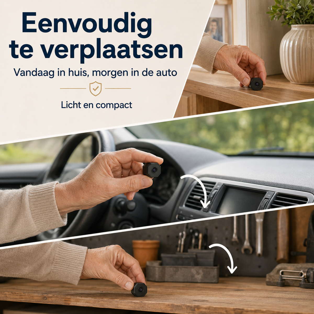 MiniCam™ | Live meekijken én opnemen zonder wifi of stroom