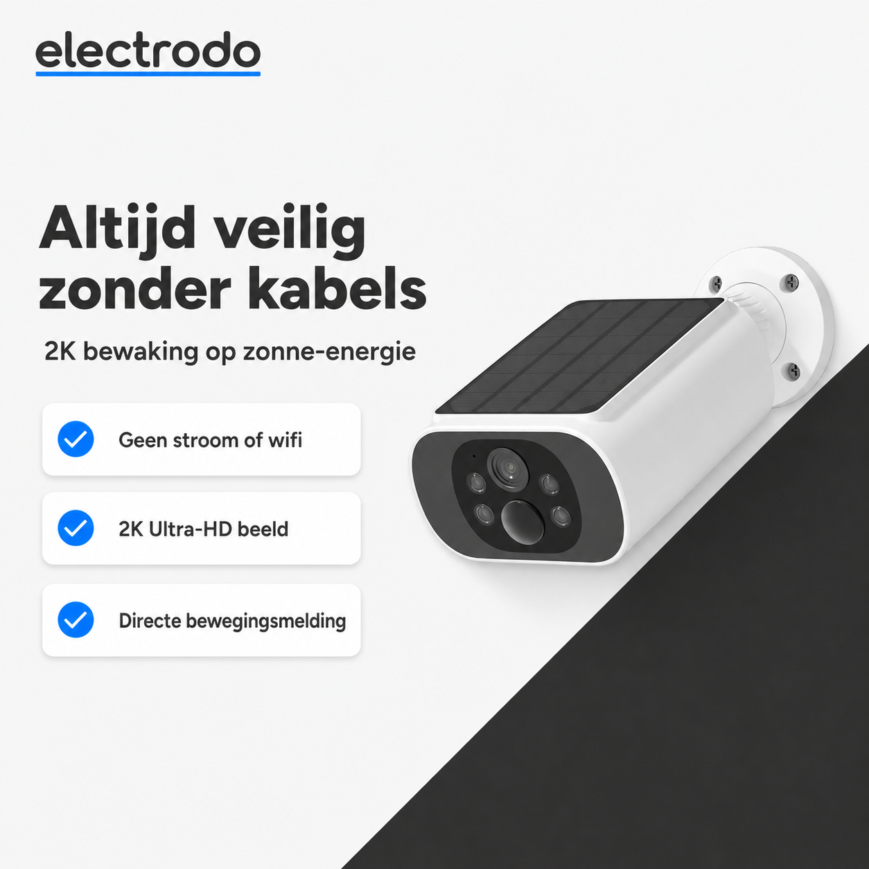SolarCam™ | Altijd beveiligd, zonder stroom, zonder wifi en zonder kabels