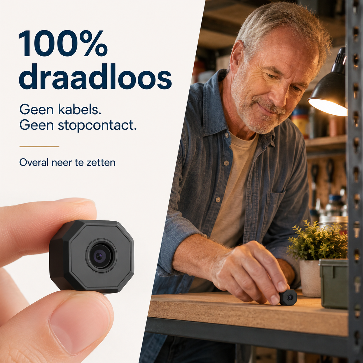MiniCam™ | Live meekijken én opnemen zonder wifi of stroom