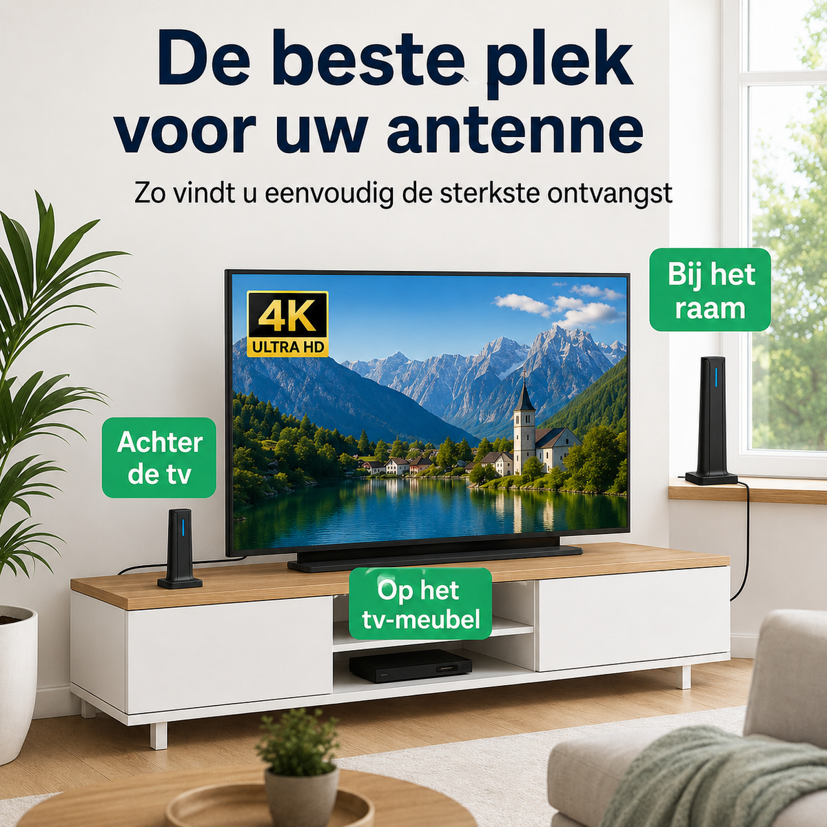 EaroTV 4K | Krijg gratis HD-zenders zonder kabel, smart-tv of Wi-Fi