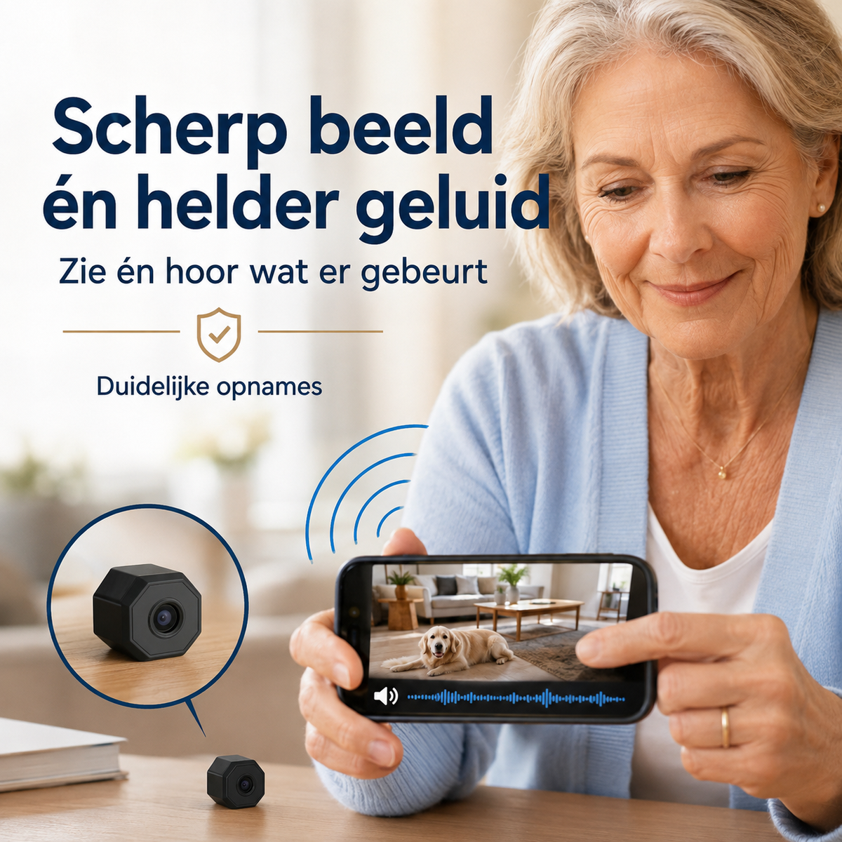 MiniCam™ | Live meekijken én opnemen zonder wifi of stroom
